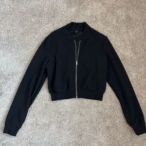 SHEIN Black Bomber Jacket